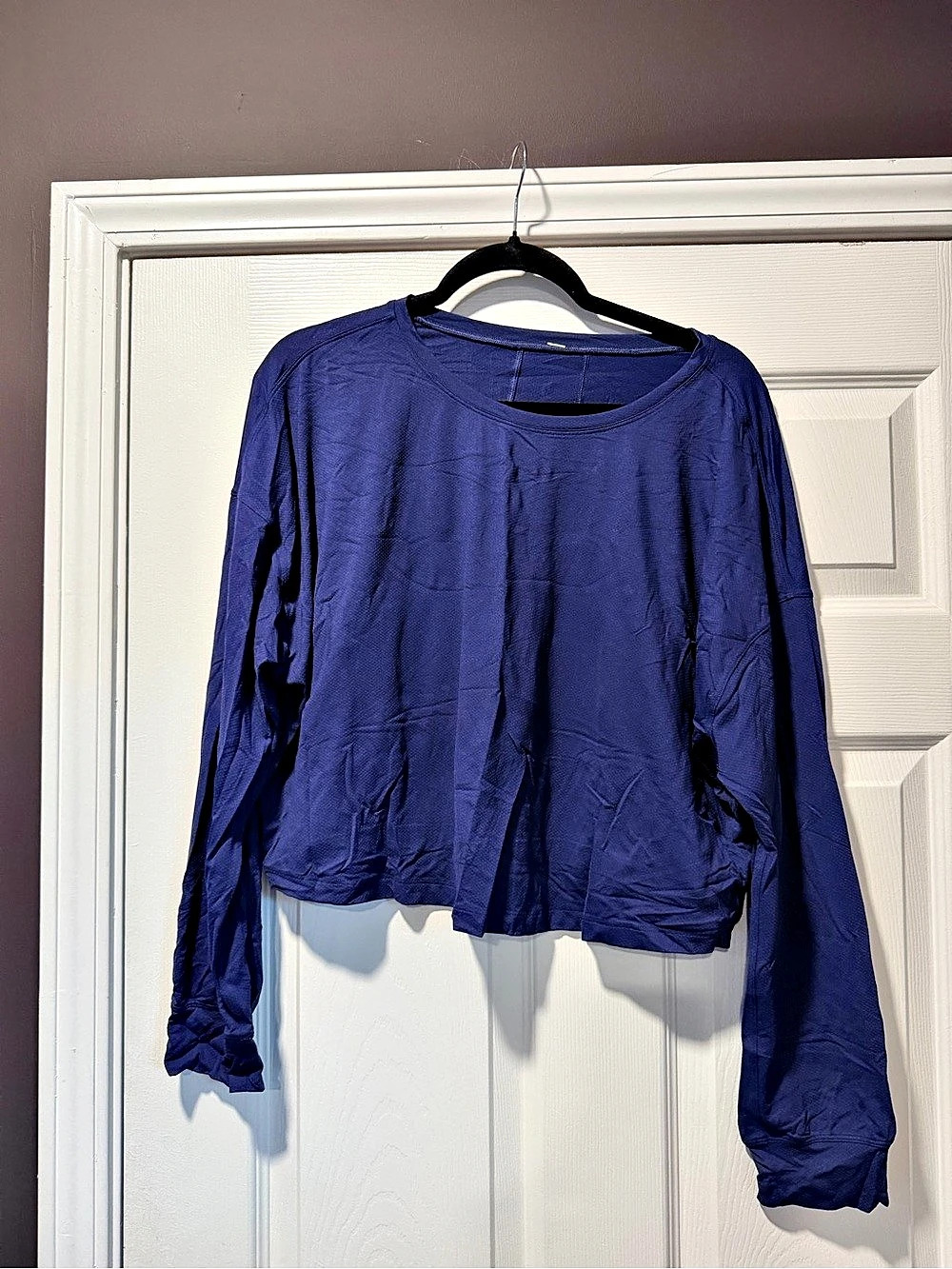 Lululemon Back in Action Long Sleeve Blue Top